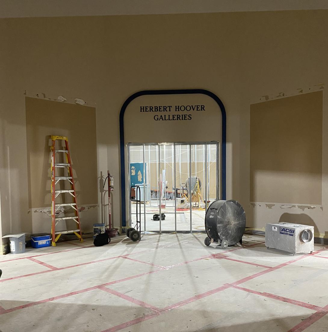 View of Rotunda area in Museum during renovation, July 23, 2025