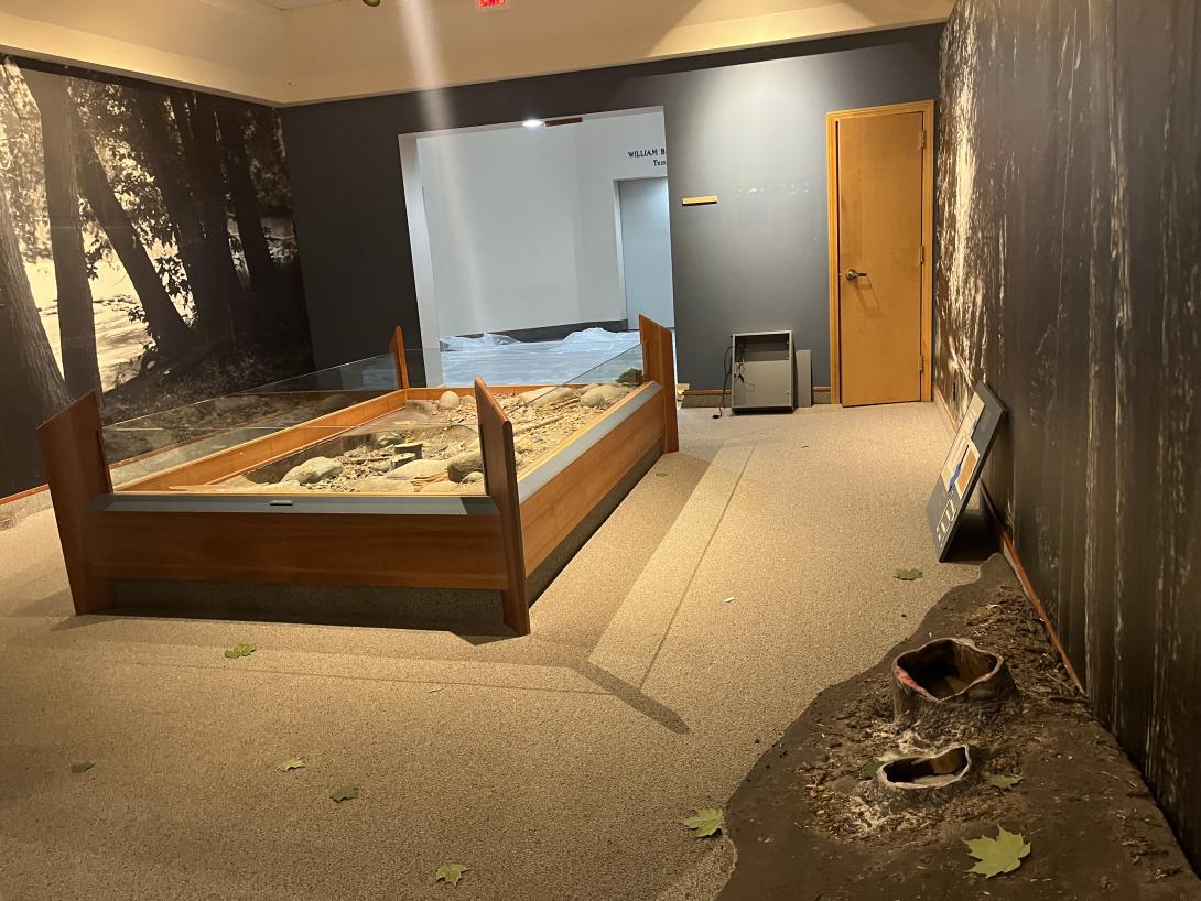 Hoover fishing display before demolition, June 13, 2025