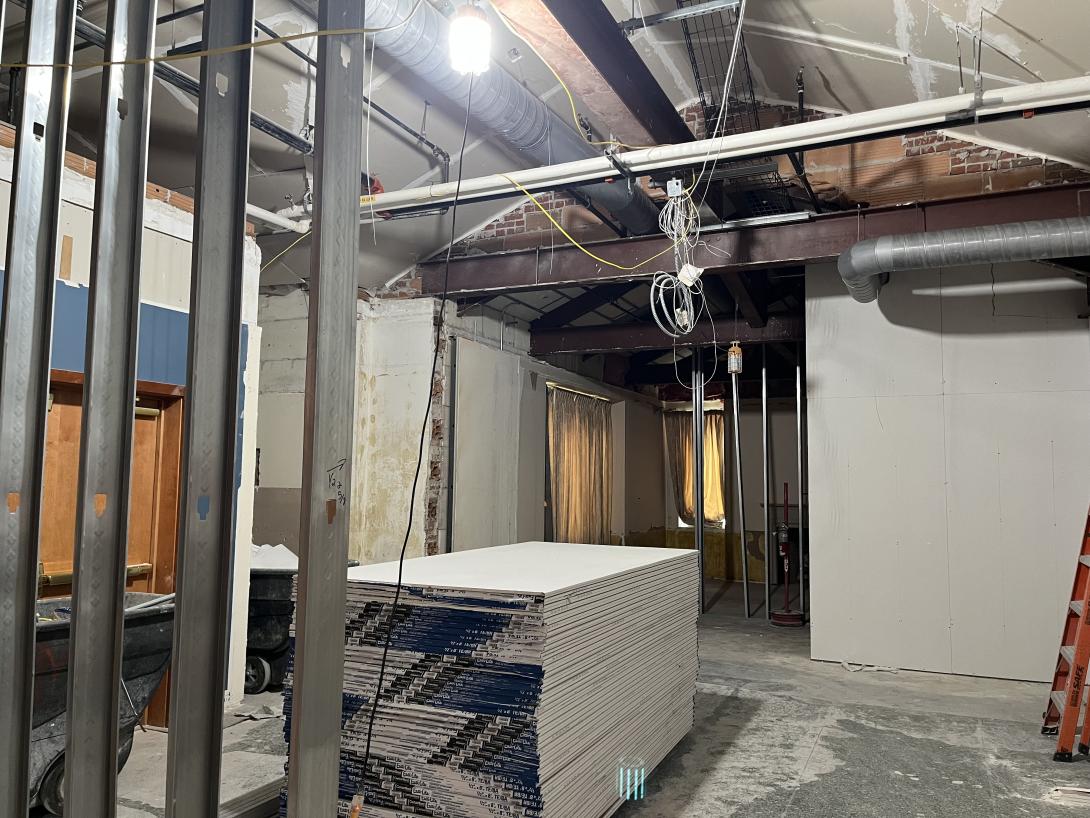 Stack of drywall for wall construction, October 1, 2025