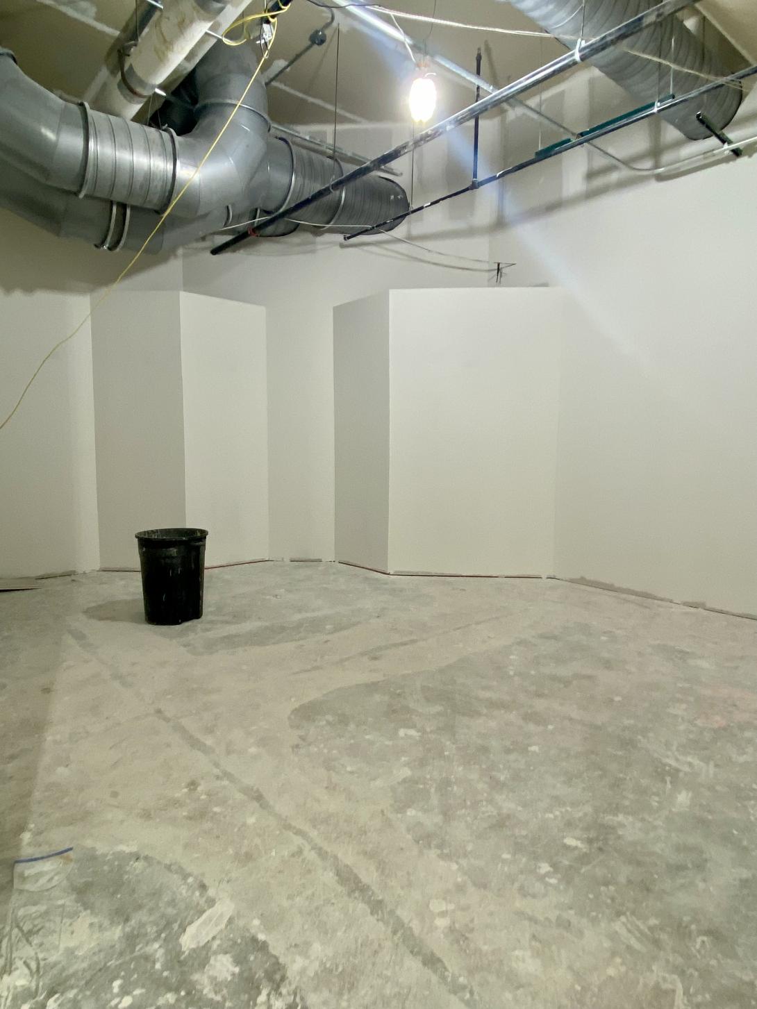 New walls and ductwork, October 29, 2025