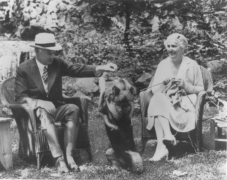 Herbert and Lou Hoover at Rapidan with Weegie