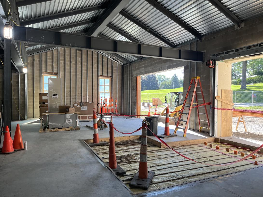 Video pan of Museum expansion lobby area, August 13, 2025