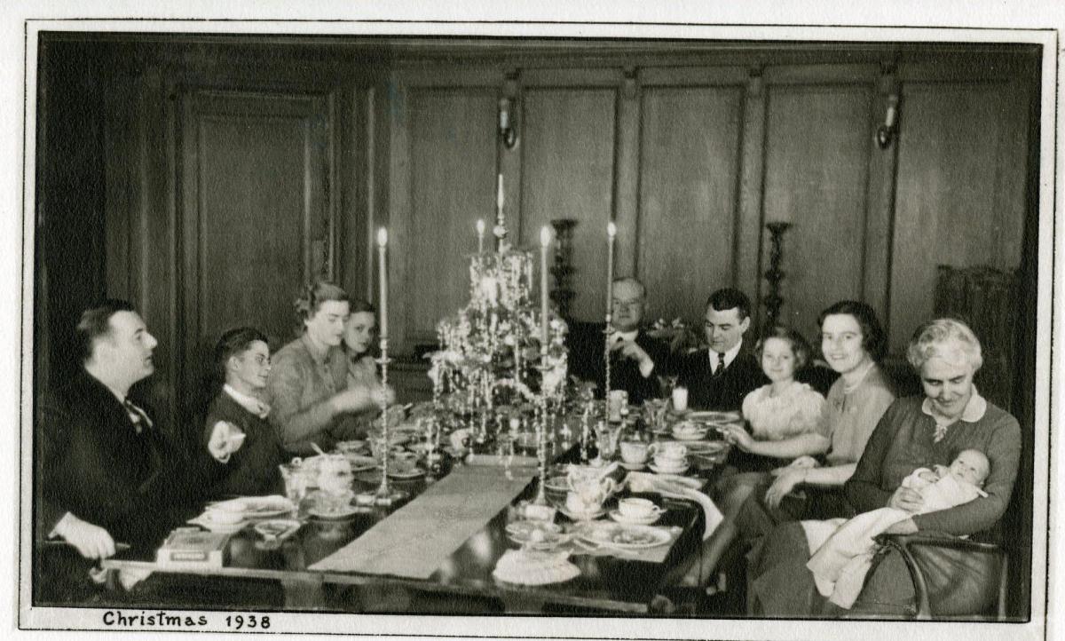 Hoover family Christmas, 1938 - Source: Hoover Library